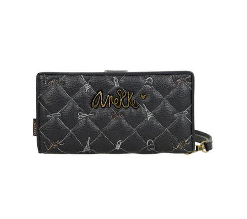 Portofel casual, dama, ANEKKE 41859-901, bleumarin, piele ecologica